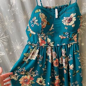 Teal sun dress xl IT HAS POCKETS